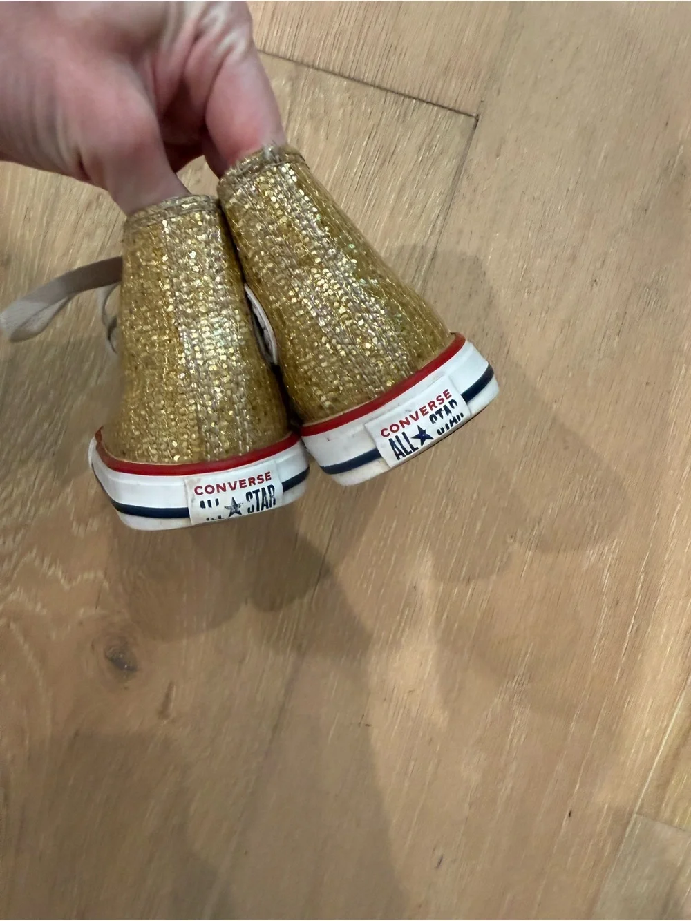 Converse Kids Gold Glitter High-Top Sneakers